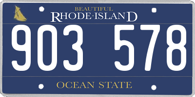 RI license plate 903578