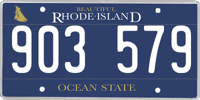 RI license plate 903579