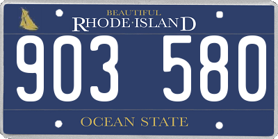 RI license plate 903580