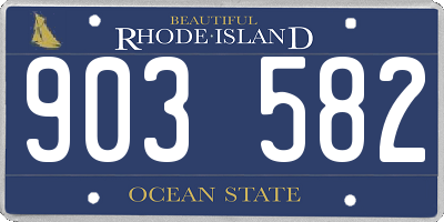 RI license plate 903582