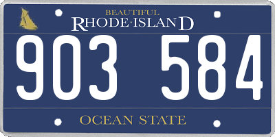 RI license plate 903584