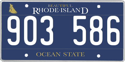 RI license plate 903586