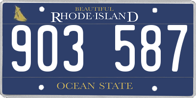 RI license plate 903587
