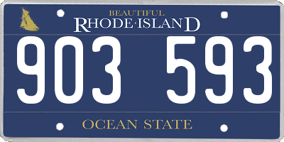 RI license plate 903593