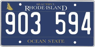RI license plate 903594
