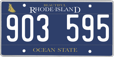 RI license plate 903595