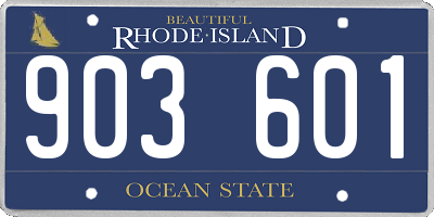 RI license plate 903601