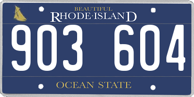 RI license plate 903604