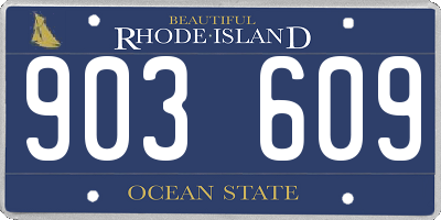 RI license plate 903609