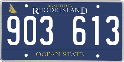 RI license plate 903613