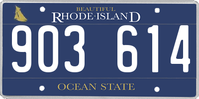 RI license plate 903614