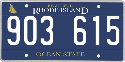 RI license plate 903615
