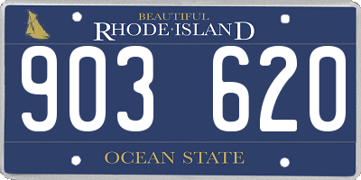 RI license plate 903620