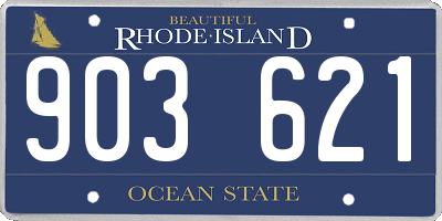 RI license plate 903621