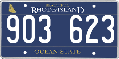 RI license plate 903623