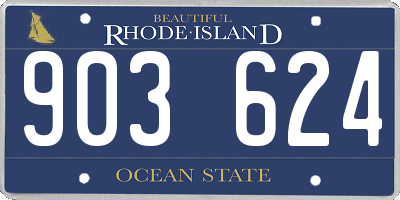 RI license plate 903624