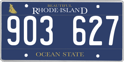RI license plate 903627