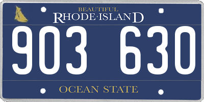 RI license plate 903630