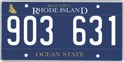 RI license plate 903631