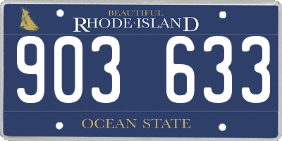 RI license plate 903633