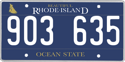RI license plate 903635
