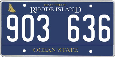 RI license plate 903636