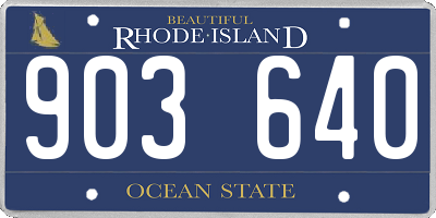 RI license plate 903640