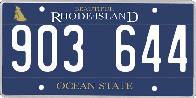 RI license plate 903644