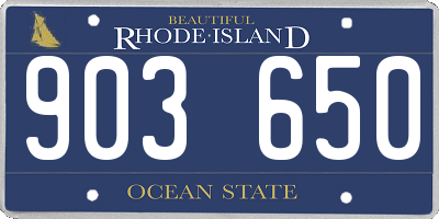 RI license plate 903650