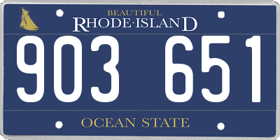 RI license plate 903651