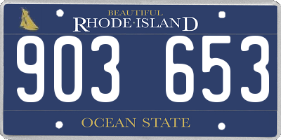 RI license plate 903653