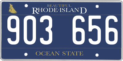 RI license plate 903656