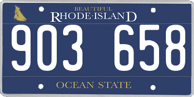 RI license plate 903658