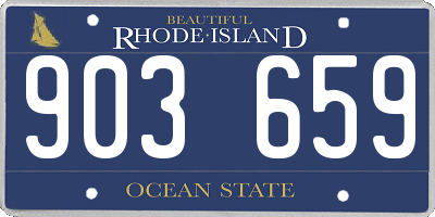 RI license plate 903659