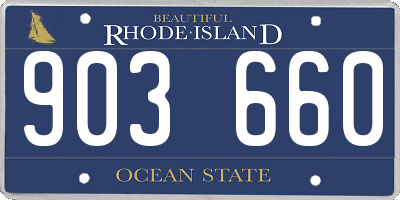RI license plate 903660