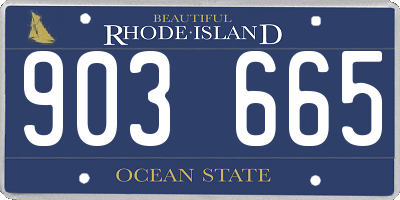 RI license plate 903665