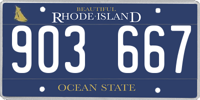 RI license plate 903667