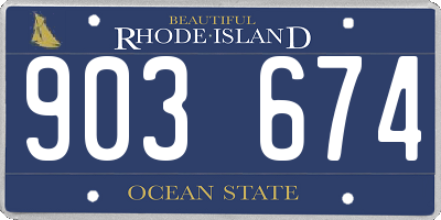 RI license plate 903674