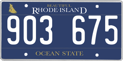 RI license plate 903675