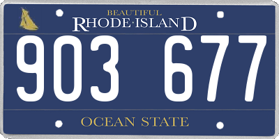 RI license plate 903677