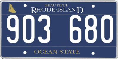 RI license plate 903680