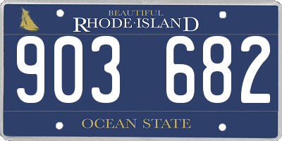 RI license plate 903682