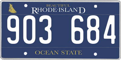 RI license plate 903684