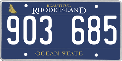 RI license plate 903685