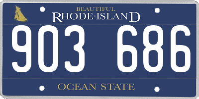 RI license plate 903686