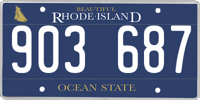 RI license plate 903687