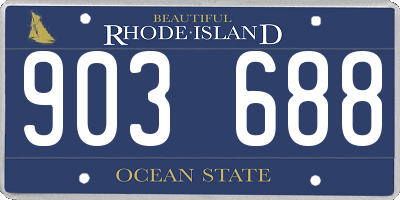 RI license plate 903688