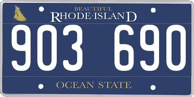 RI license plate 903690