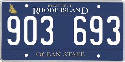 RI license plate 903693
