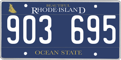 RI license plate 903695